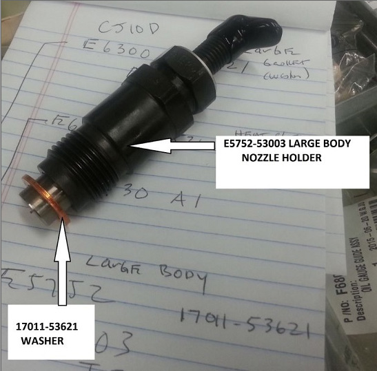 ASS’Y NOZZLE HOLDER – LARGE BODY